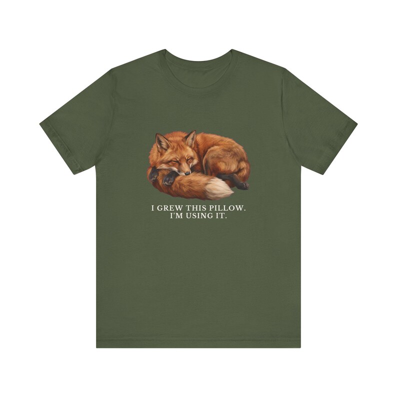 I Grew This Pillow Shirt, Funny Red Fox Tee, Sleepy Nap Lover Gift, Cottagecore Animal Graphic T-Shirt, Cute Fox bild 11