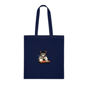 Don't Bother Me Cat Tote Bag - Grumpy Office Cat Gift image 4