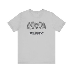 Funny Owl Shirt, Parliament of Owls Collective Noun Tee, Bird Nerd Gift, Literary Humor T-Shirt, Birder Gift, English Teacher Graphic Tee image 5