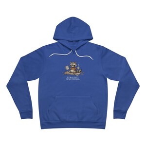 Feral But Functional Hoodie - Funny Raccoon Burnout Gift image 7