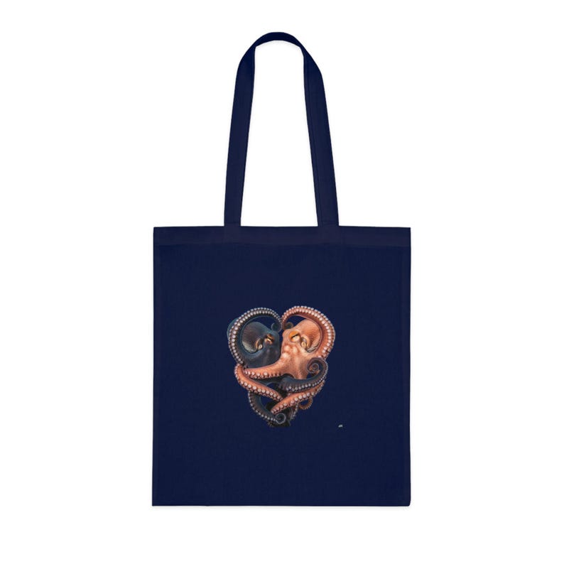 Octopus Yin Yang Tote Bag - Ocean Lover Cephalopod Gift image 4