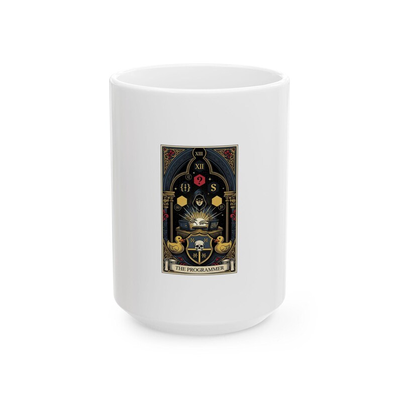 The Programmer Tarot Card Ceramic Mug - Funny Graphic Gift image 2