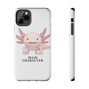 Coque de téléphone Axolotl – Personnage principal Énergie, accessoire amphibien rose image 13
