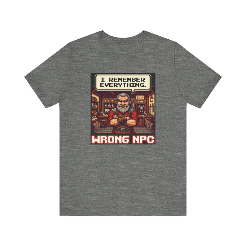 Wrong NPC Dialogue Graphic Tee - Pixel Art Gaming Humor Gift image 7