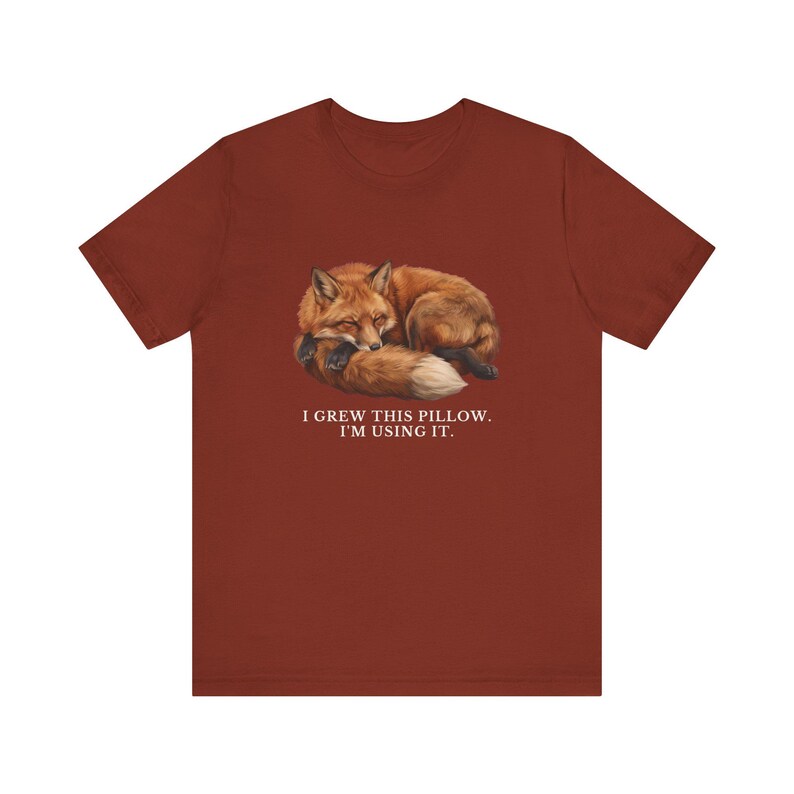 I Grew This Pillow Shirt, Funny Red Fox Tee, Sleepy Nap Lover Gift, Cottagecore Animal Graphic T-Shirt, Cute Fox bild 7