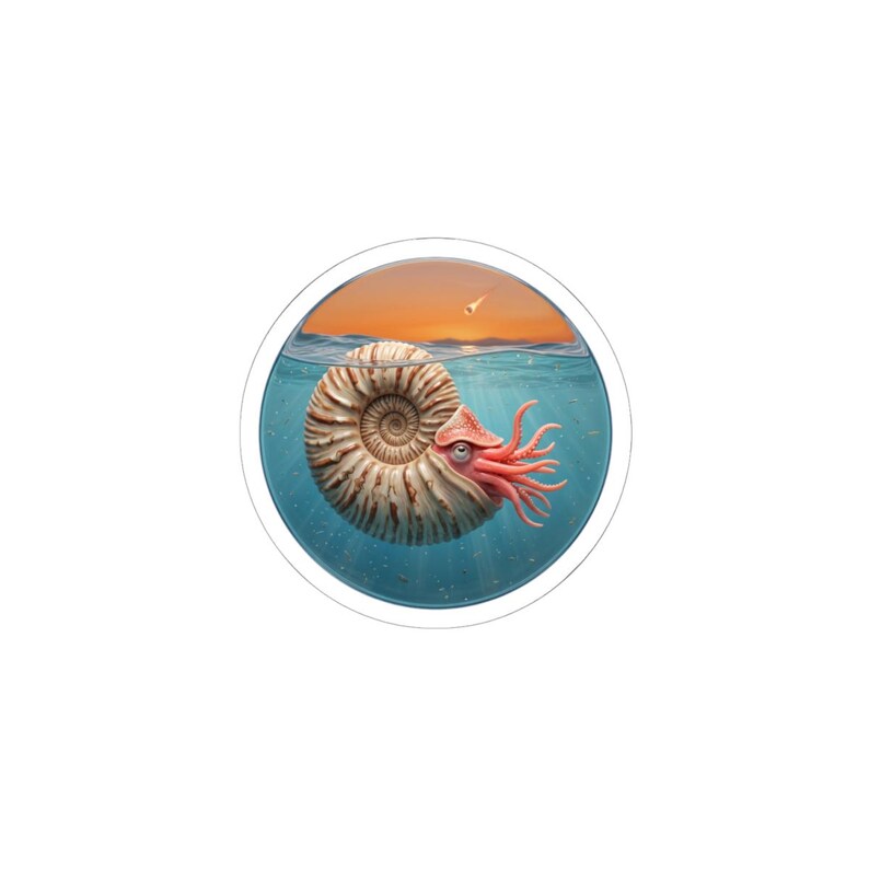 Last of Its Kind Ammonite Sticker - Meteor Extinction Kiss-Cut Sticker, Paleontology Gift bild 4