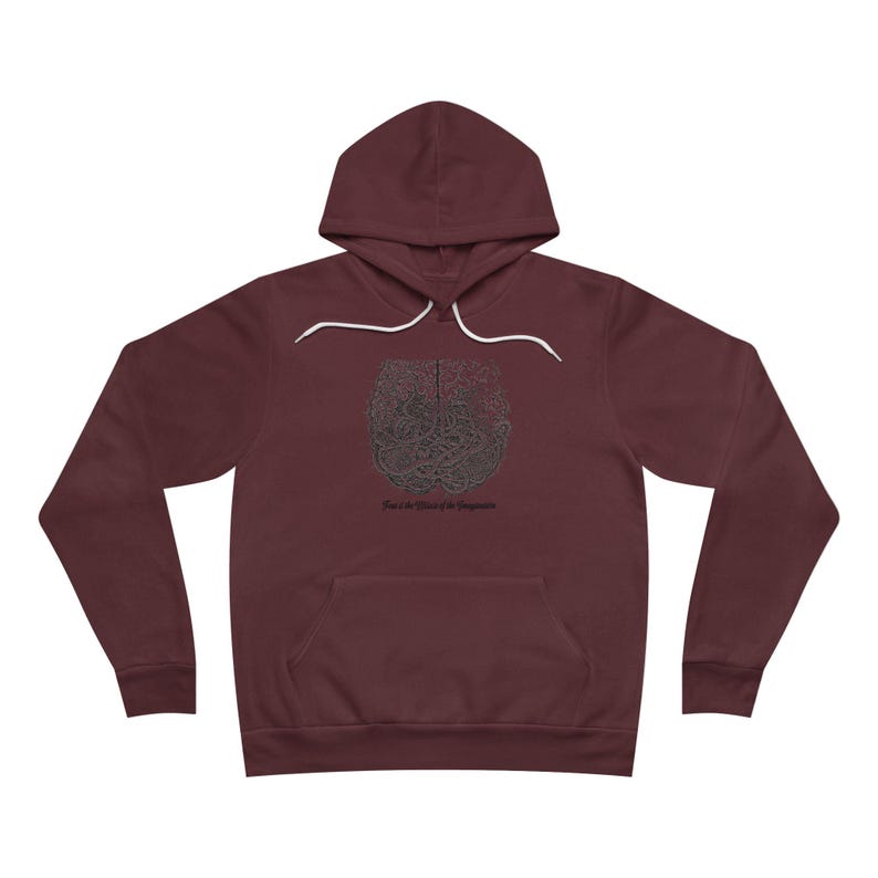 Fear Is the Misuse of the Imagination Hoodie - Dark Art Quote Gift Bild 11
