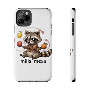 Funda para teléfono Mills Mess Mapache Malabarista - Divertido regalo de animal malabarista imagen 13