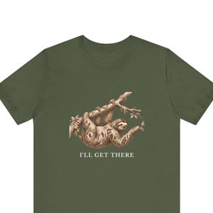 Funny Sloth T-Shirt, I'll Get There Tee, Lazy Animal Lover Gift Bild 1