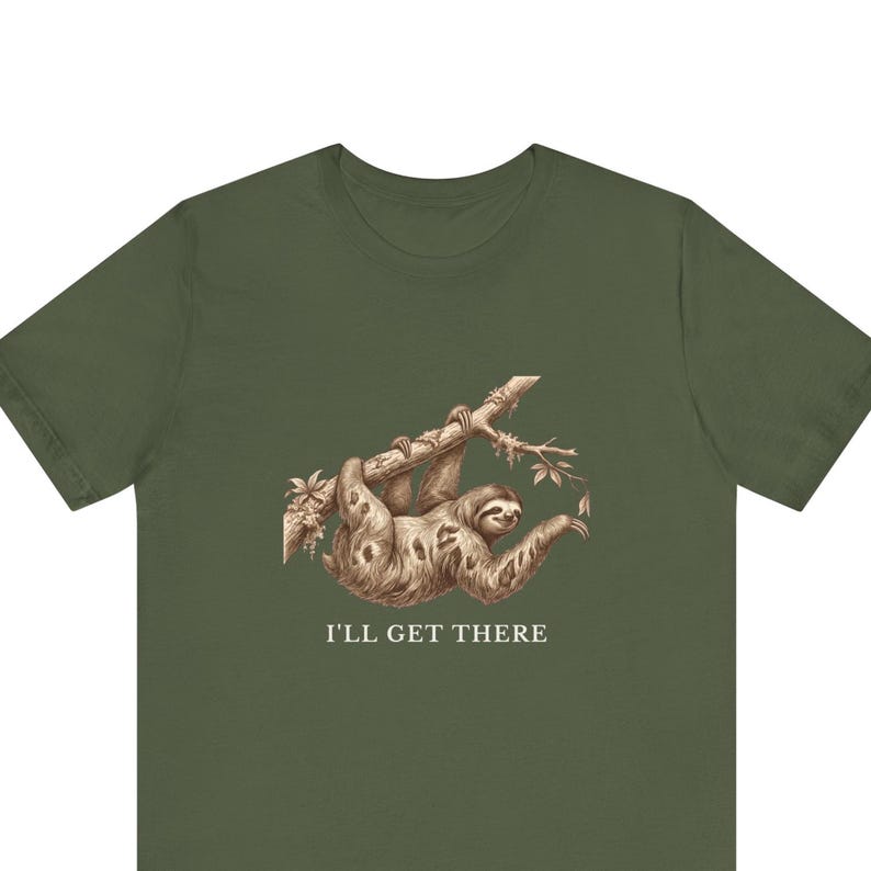Funny Sloth T-Shirt, I'll Get There Tee, Lazy Animal Lover Gift Bild 1