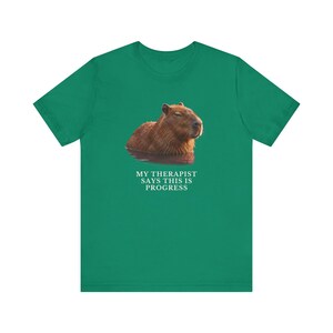 My Therapist Calls This Progress Shirt, Funny Capybara Tee, Therapy Humor Gift, Mental Health Meme Graphic T-Shirt, Self Care image 12