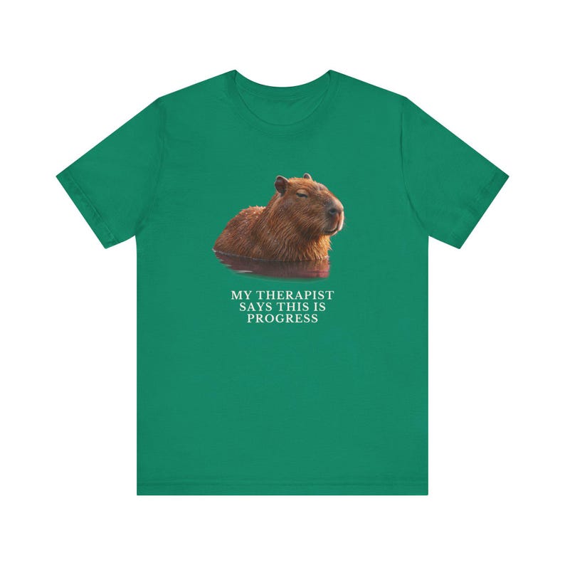 My Therapist Calls This Progress Shirt, Funny Capybara Tee, Therapy Humor Gift, Mental Health Meme Graphic T-Shirt, Self Care image 12