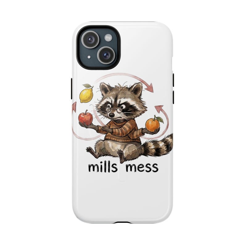 Mills Mess Raccoon Juggler Magnetic Phone Case - Funny Juggling Animal Gift image 13