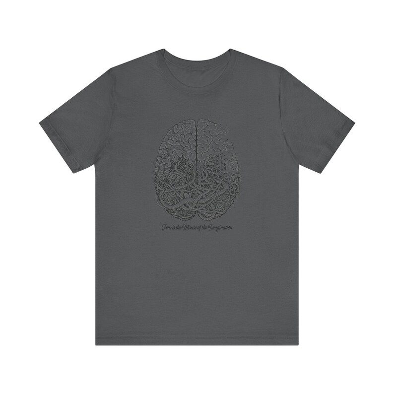 Fear Is the Misuse of the Imagination Graphic Tee - Dark Art Quote Gift bild 7