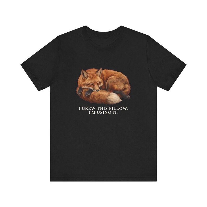 I Grew This Pillow Shirt, Funny Red Fox Tee, Sleepy Nap Lover Gift, Cottagecore Animal Graphic T-Shirt, Cute Fox bild 8