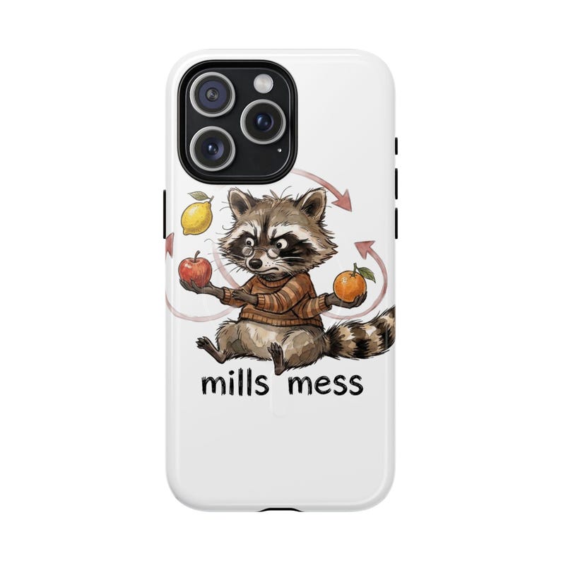 Mills Mess Raccoon Juggler Magnetic Phone Case - Funny Juggling Animal Gift image 19