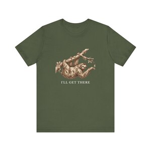 Funny Sloth T-Shirt, I'll Get There Tee, Lazy Animal Lover Gift Bild 3