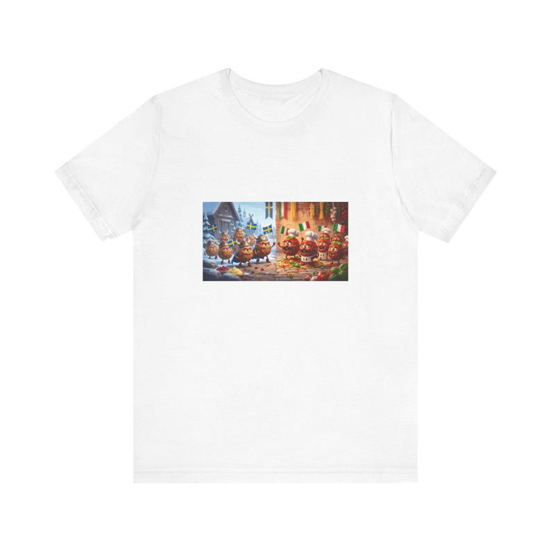 Meatball Wars Sweden vs Italy Graphic Tee - Funny Food Lover Gift image 4