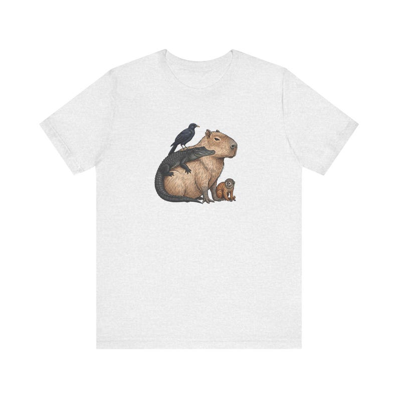 Camiseta estampada "Capibara With Friends" - Regalo de animales para relajarse al máximo imagen 5