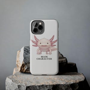 Coque de téléphone Axolotl – Personnage principal Énergie, accessoire amphibien rose image 11