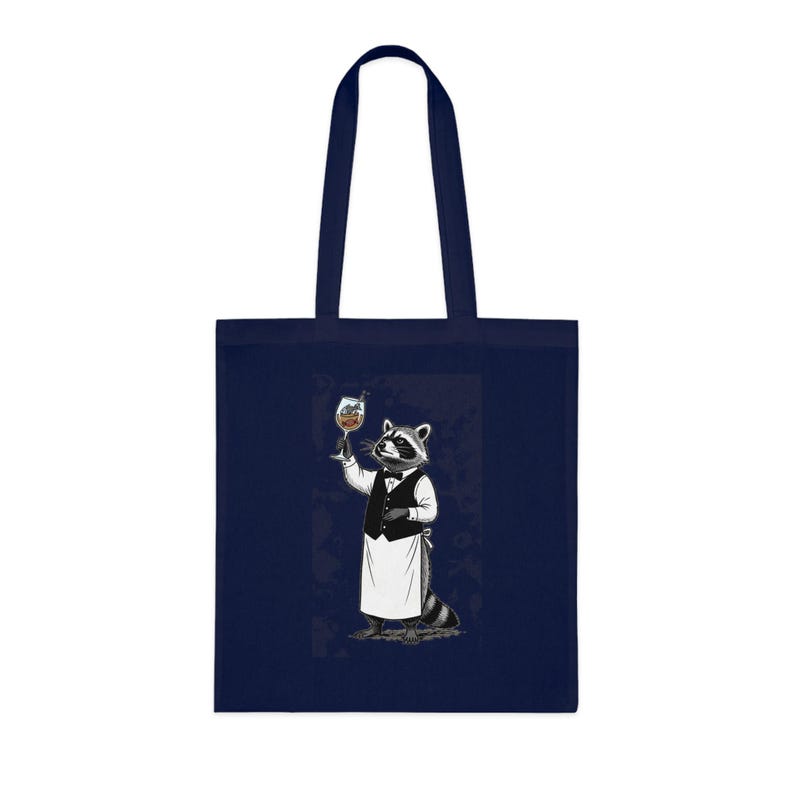 Trash Panda Sommelier Einkaufstasche - Waschbär Wein Humor Geschenk Bild 4