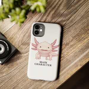 Coque de téléphone Axolotl – Personnage principal Énergie, accessoire amphibien rose image 6