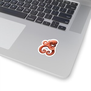 Octopus Figure Eight Sticker - Realistic Octopus Kiss-Cut Sticker, Ocean Lover Gift Bild 2