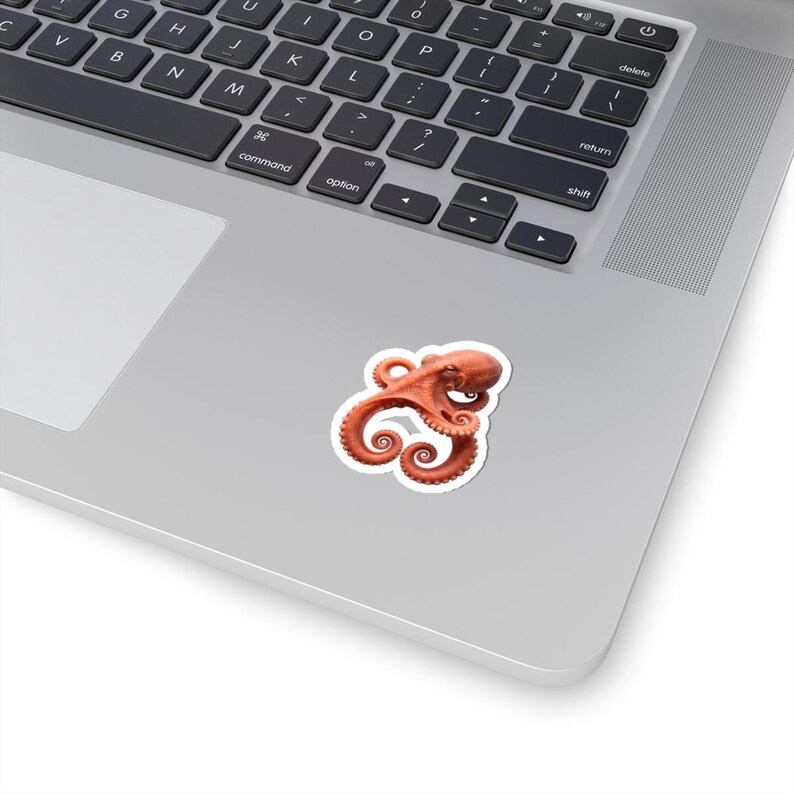Octopus Figure Eight Sticker - Realistic Octopus Kiss-Cut Sticker, Ocean Lover Gift Bild 2