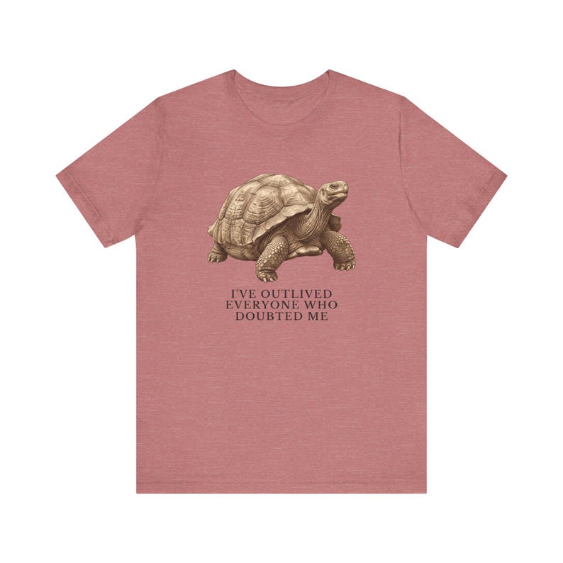 Outlived Every Last Doubter Shirt, Funny Tortoise Tee, Motivational Gift, Survivor Humor Graphic T-Shirt, Slow and Steady afbeelding 7
