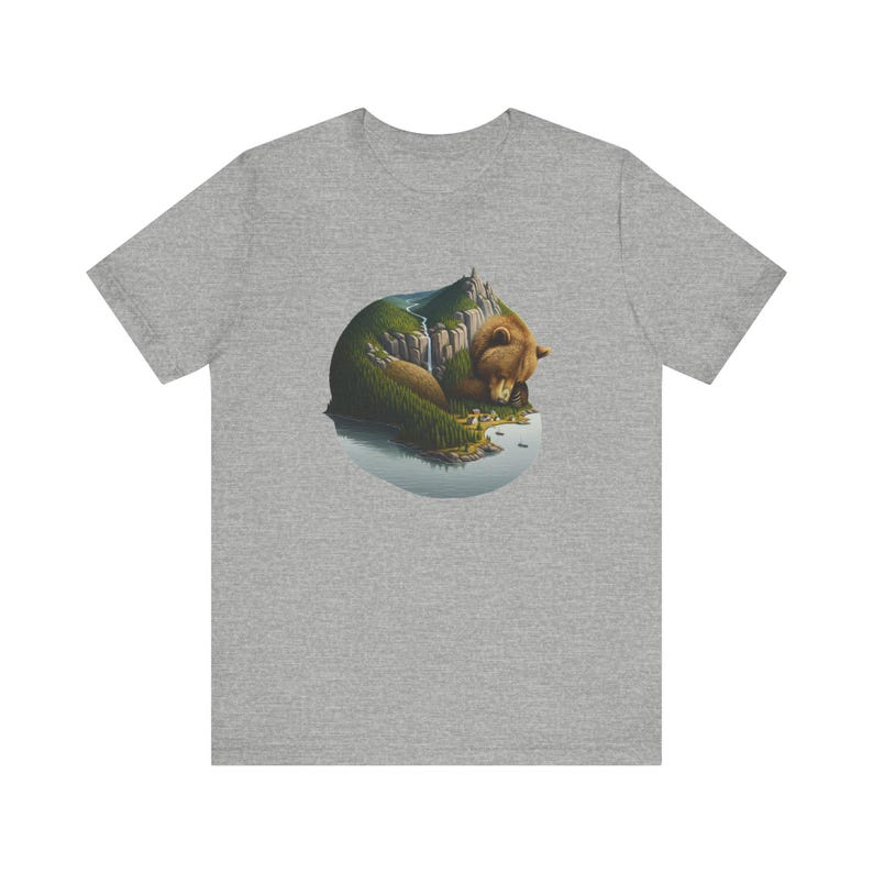 Sleeping Giant Bear Graphic Tee - Nature Landscape Animal Gift image 5