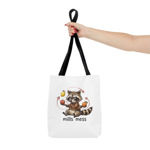 Mills Mess Raccoon Juggler Tote Bag - Funny Juggling Animal Gift image 4