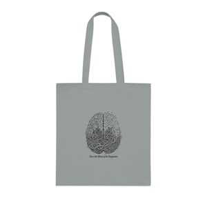 Fear Is the Misuse of the Imagination Tote Bag - Dark Art Quote Gift image 2
