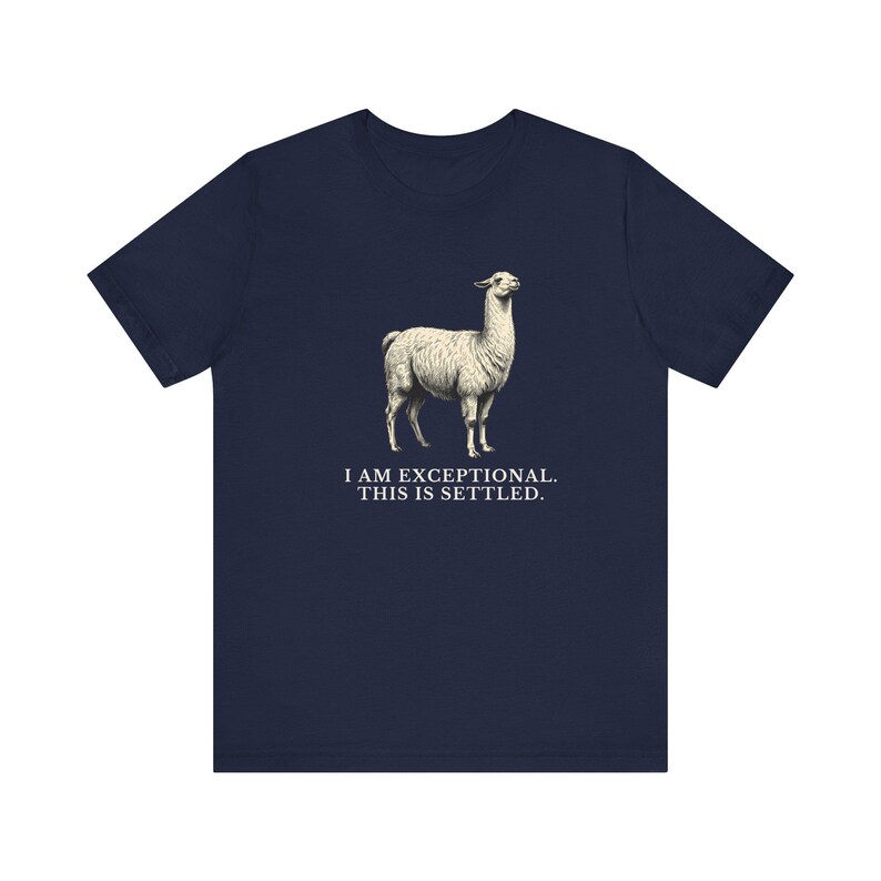 Exceptional This Is Settled Shirt, Funny Llama Tee, Self Confidence Gift, Bold Statement Graphic T-Shirt, Llama Lover image 16