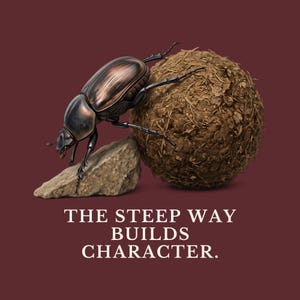 The Steep Way Builds Character T-Shirt image 2