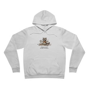 Feral But Functional Hoodie - Funny Raccoon Burnout Gift image 4