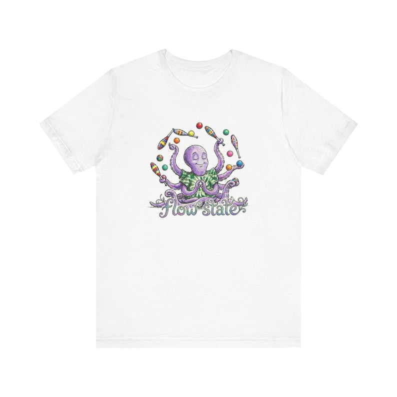 Camiseta con estampado de pulpo meditativo haciendo malabares - Regalo para cefalópodos en estado de flujo imagen 4