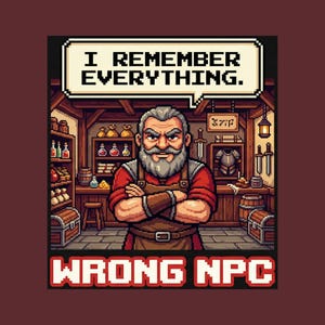 Wrong NPC Dialogue Graphic Tee - Pixel Art Gaming Humor Gift image 2