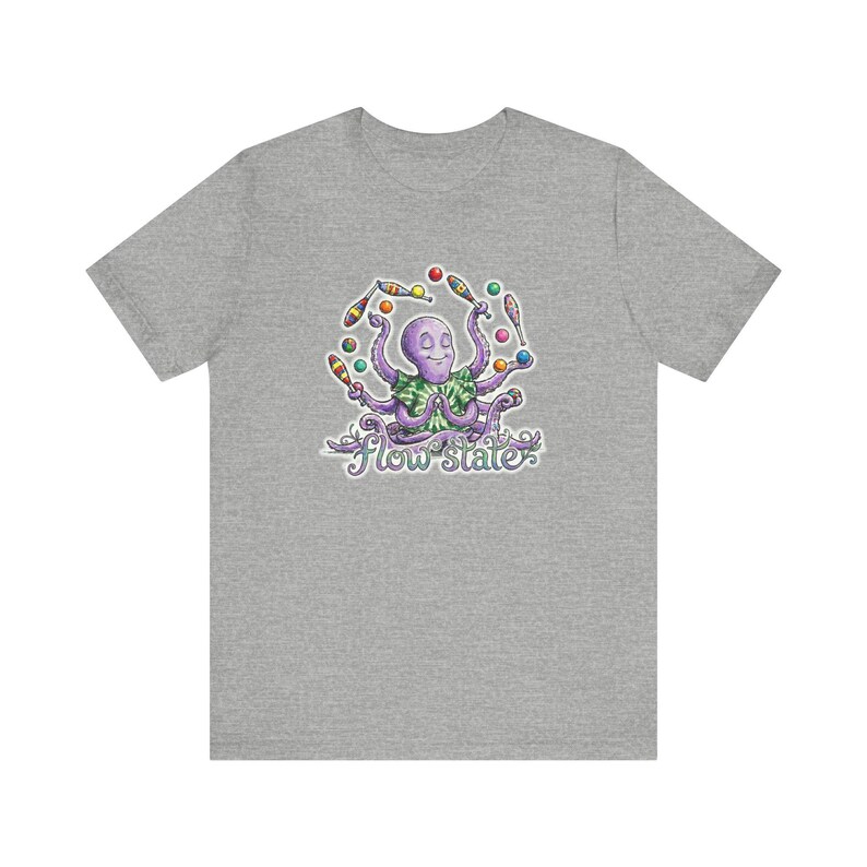 Camiseta con estampado de pulpo meditativo haciendo malabares - Regalo para cefalópodos en estado de flujo imagen 10