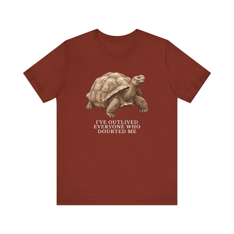 Outlived Every Last Doubter Shirt, Funny Tortoise Tee, Motivational Gift, Survivor Humor Graphic T-Shirt, Slow and Steady afbeelding 8