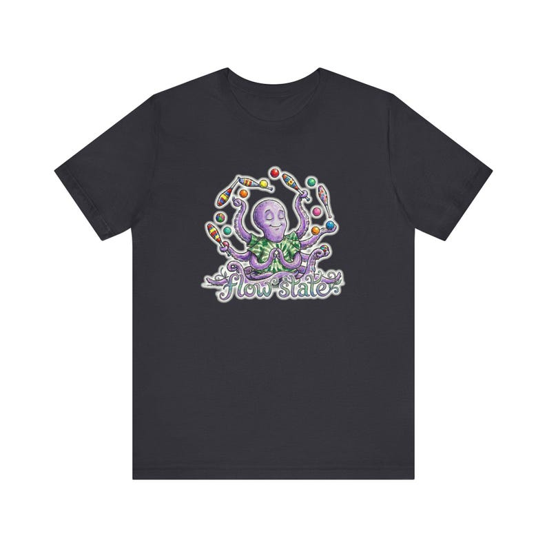 Camiseta con estampado de pulpo meditativo haciendo malabares - Regalo para cefalópodos en estado de flujo imagen 8