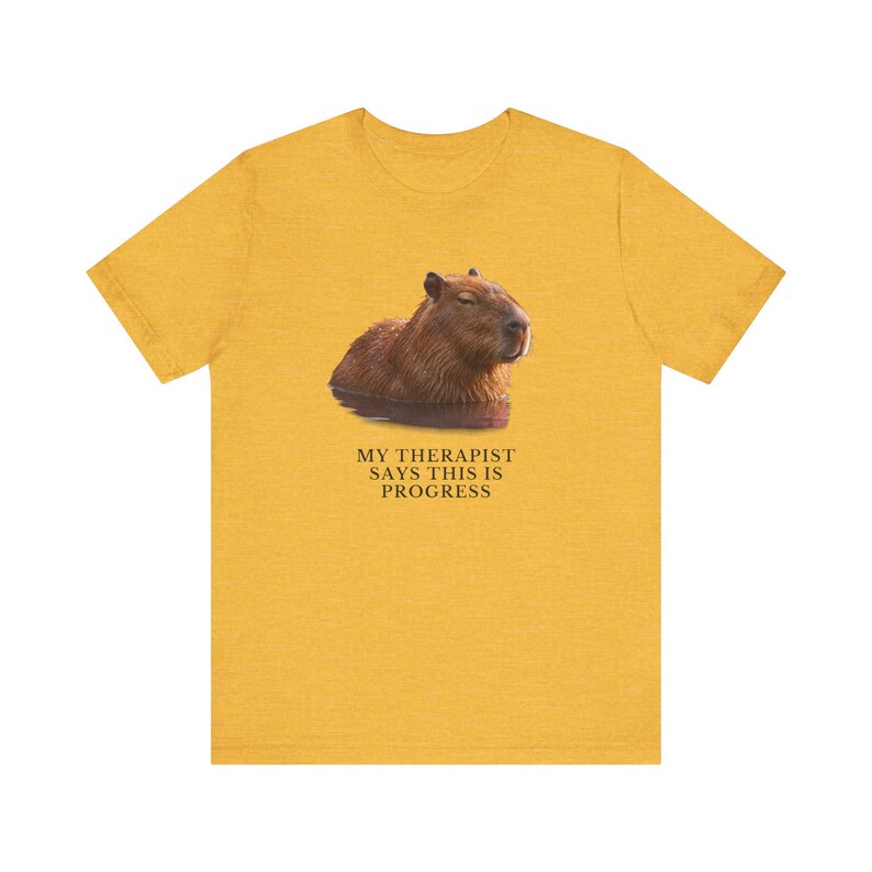 My Therapist Calls This Progress Shirt, Funny Capybara Tee, Therapy Humor Gift, Mental Health Meme Graphic T-Shirt, Self Care image 9