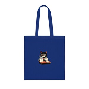 Don't Bother Me Cat Tote Bag - Grumpy Office Cat Gift image 3