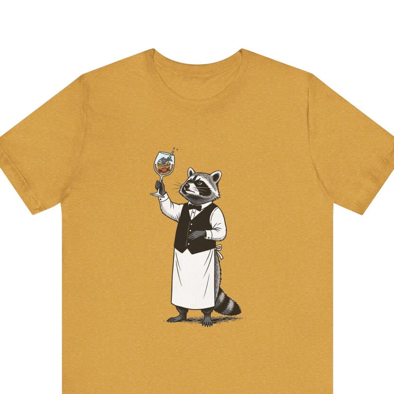 Trash Panda Sommelier Graphic Tee - Raccoon Wine Humor Gift image 1