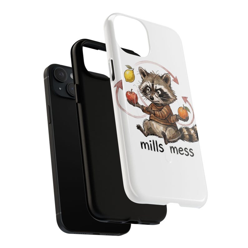 Mills Mess Raccoon Juggler Magnetic Phone Case - Funny Juggling Animal Gift image 15