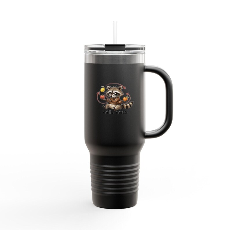 Mills Mess Raccoon Juggler Travel Tumbler - Funny Juggling Animal Gift image 3
