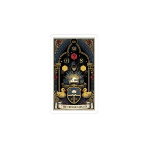 The Programmer Tarot Card Sticker - Funny Graphic Gift image 7