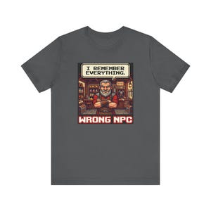Wrong NPC Dialogue Graphic Tee - Pixel Art Gaming Humor Gift image 9