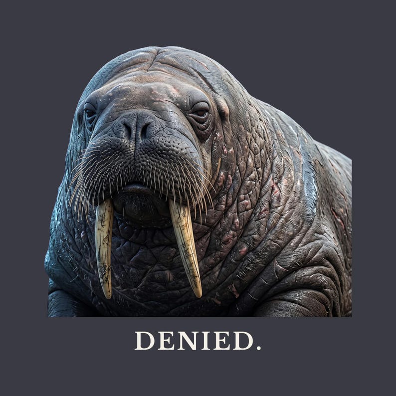 Denied. The Walrus Decides. T-Shirt 画像 2
