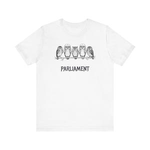 Funny Owl Shirt, Parliament of Owls Collective Noun Tee, Bird Nerd Gift, Literary Humor T-Shirt, Birder Gift, English Teacher Graphic Tee image 4