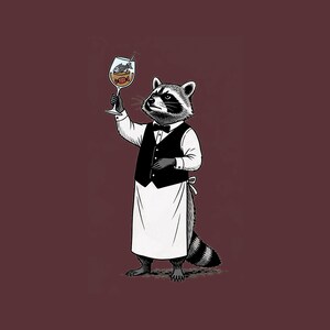Sudadera con capucha de sommelier de mapache - Regalo de humor sobre vinos de mapache imagen 2